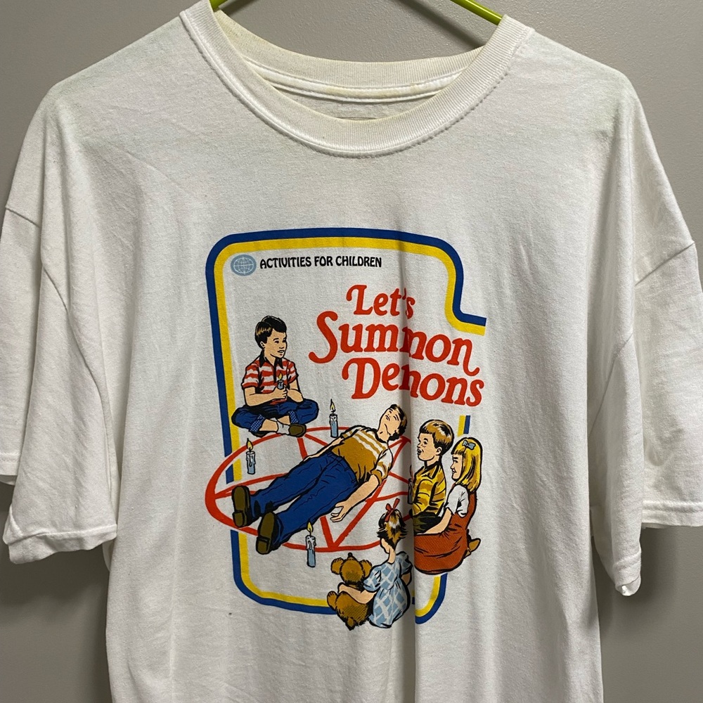 Steven rhodes Lets summon demons tee